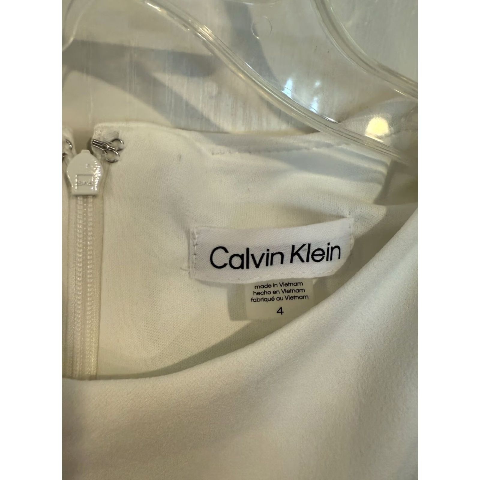 Calvin Klein Calvin Klein Women's Sheath Dress Belted Colorblock Beige Tan Size 4 NWT Size S / US 4 / IT 40 - 2 Thumbnail