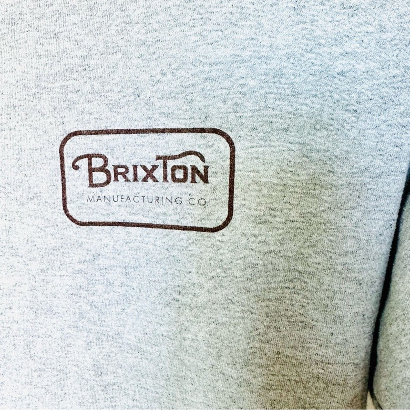 Brixton BRIXTON Heather Grey Brown Logo Short Sleeve Tee T Shirt Top Size US M / EU 48-50 / 2 - 7 Thumbnail