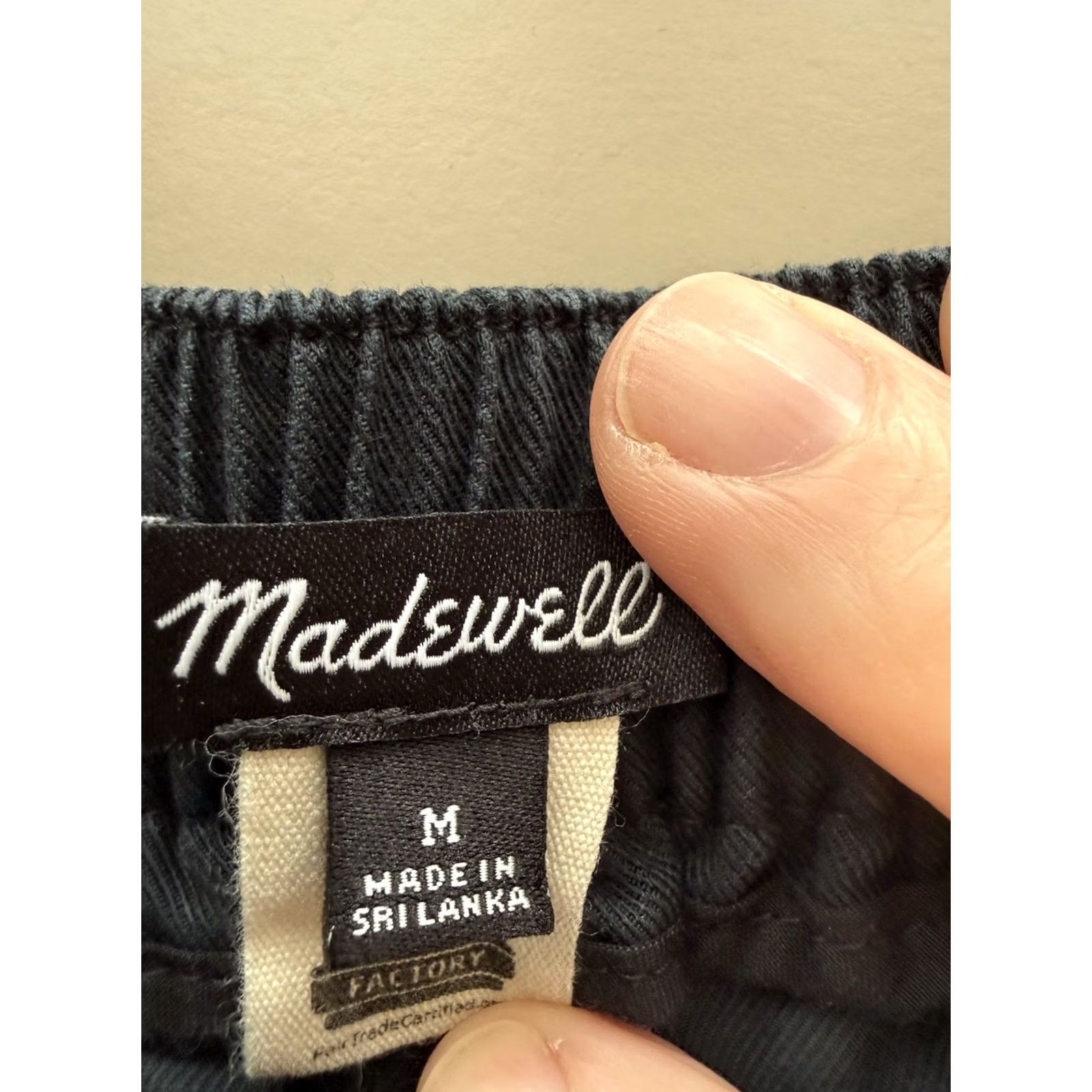 Madewell Madewell Black Wide Leg Pants Womens M Pull On Relaxed Size 32" / US 10 / IT 46 - 3 Thumbnail