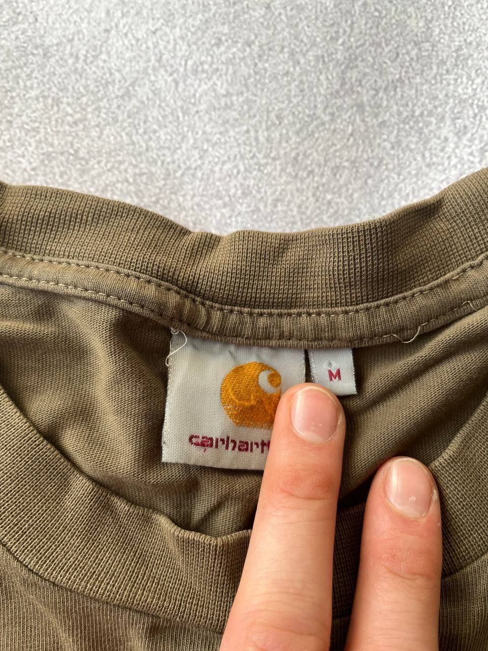 Carhartt Carhartt Big Logo Y2K Long Sleeve shirt khaki Size US M / EU 48-50 / 2 - 4 Thumbnail