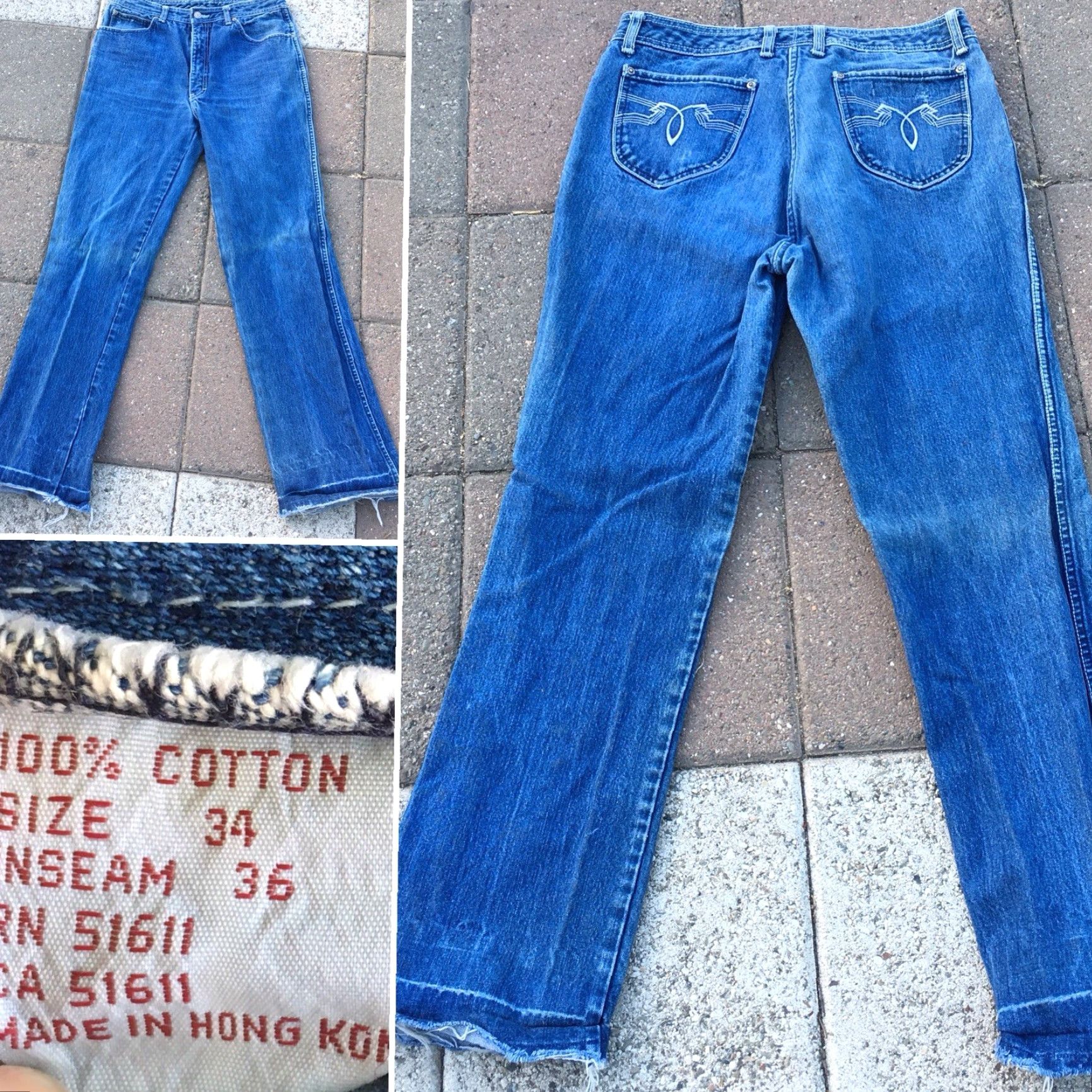 Vintage VINTAGE Sergio Valente Jeans 34 36 Measure 31.5 in X 31 - 32 1970s 1980s Denim Blue 31.5 31 32 Zipper fly Mens Womens (adjusted) Size US 30 / EU 46 - 6 Thumbnail