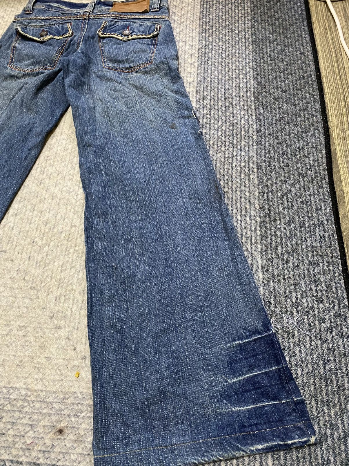 Japanese Brand True Religion Design Flared Bell Bottom Distressed Jean Size US 29 - 6 Thumbnail