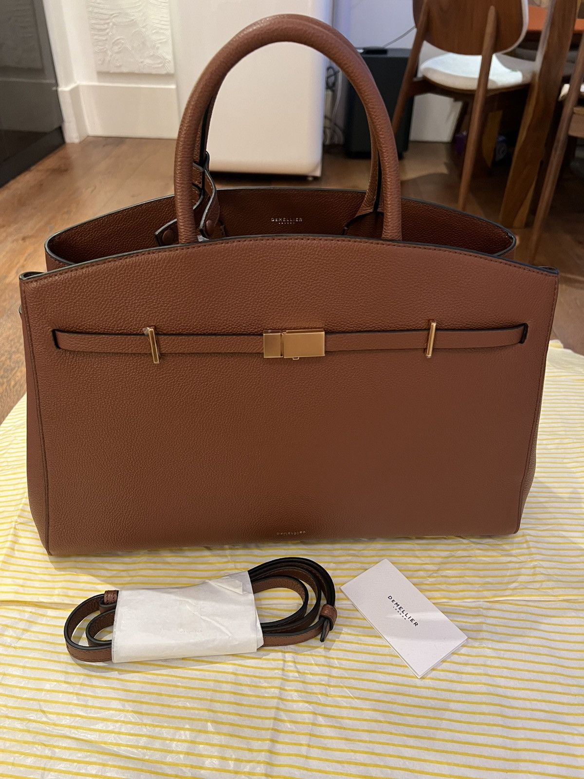 Other DEMELLIER The Hudson Tote Bag brown Grain Leather 40x27x16.5 Size ONE SIZE - 4 Thumbnail