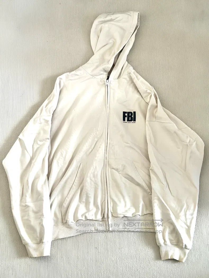 Balenciaga Balenciaga FBI Print Zip-up Hoodie Size US XL / EU 56 / 4 - 1 Thumbnail