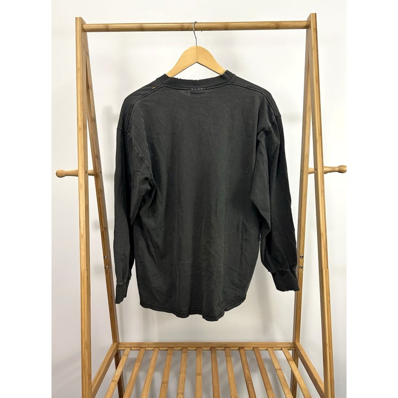 Lee VTG Lee Distressed Worn Cotton Blank Pocket Long Sleeve BOXY T-Shirt XL USA Men Size US XL / EU 56 / 4 - 2 Thumbnail