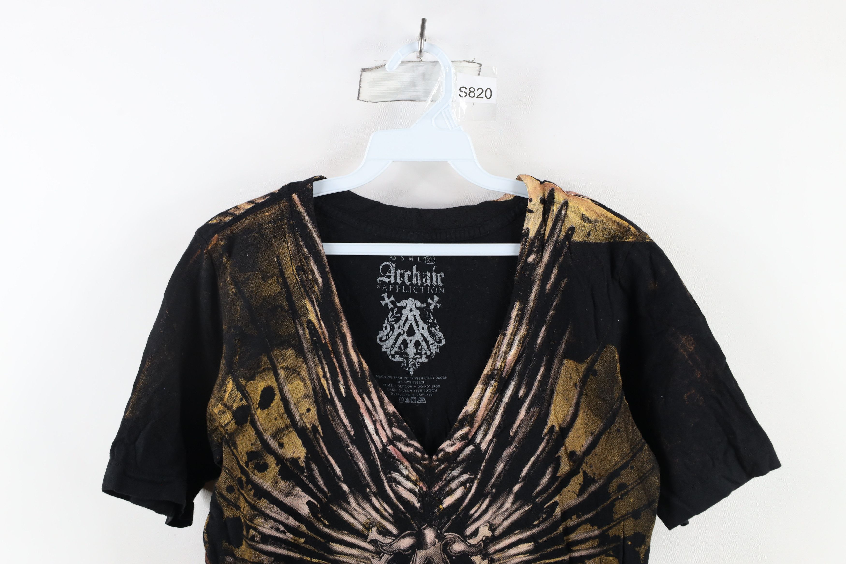 Affliction × Vintage Vintage Affliction UFC MMA Fighting V-Neck T-Shirt USA Size XL / US 12-14 / IT 48-50 - 2 Thumbnail