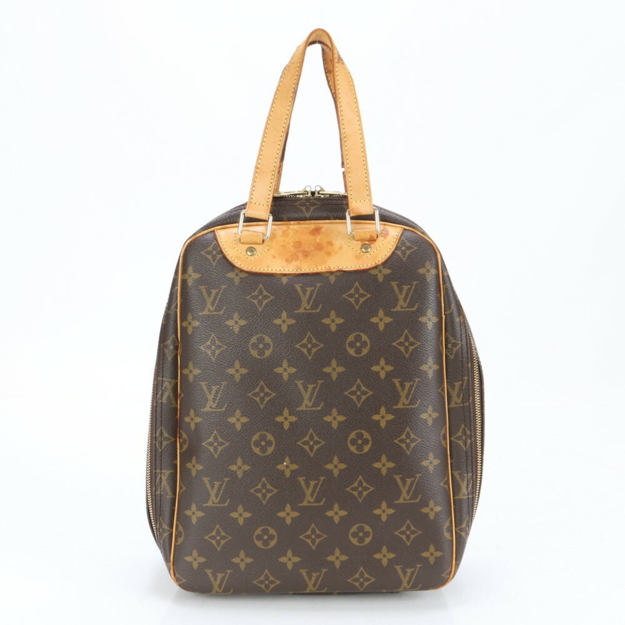 Louis Vuitton Monogram Excursion M41450 Leather Handbag Tote Bag Shoulder Brown Women's