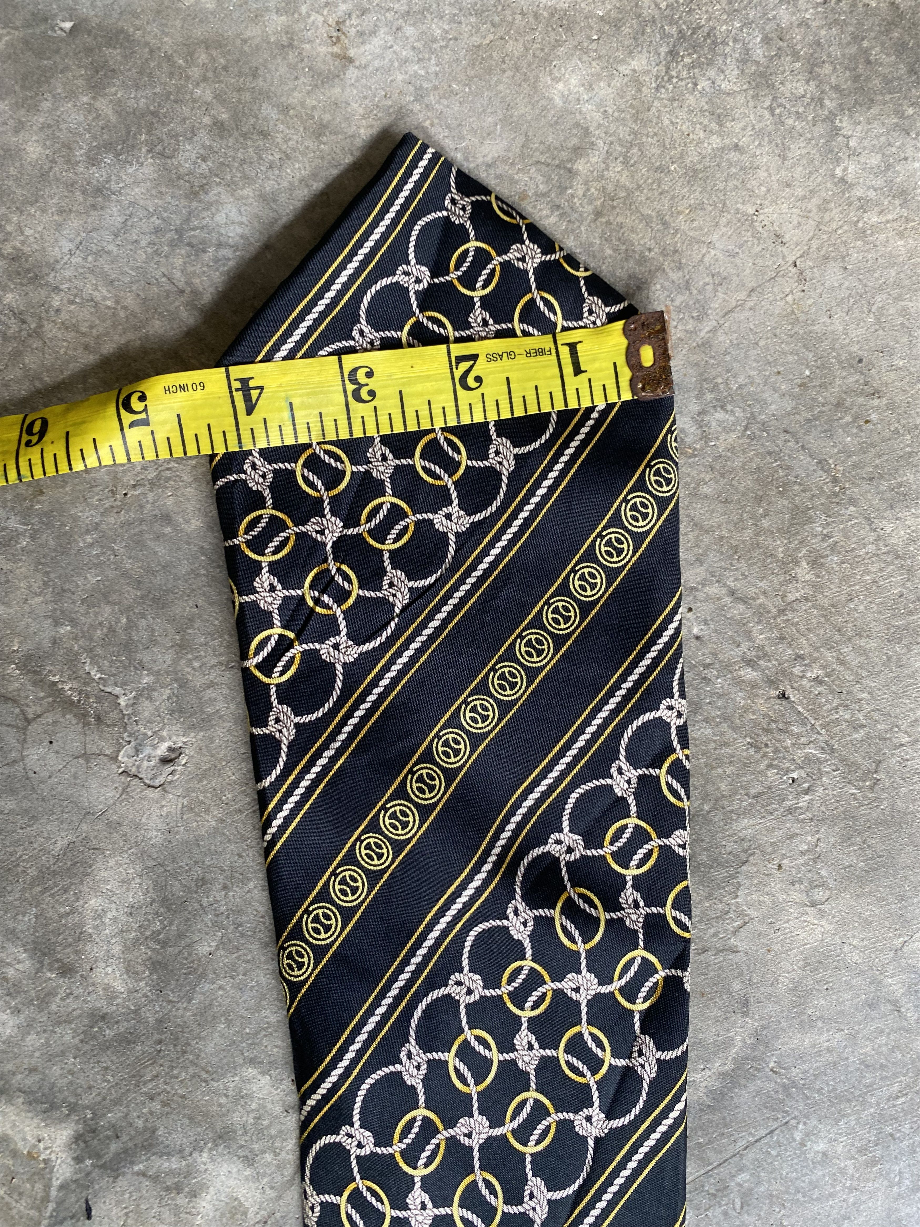 Hermes Vintage 80’s HERMES 588 SA Tied Chainage O-rings Tie Size ONE SIZE - 9 Thumbnail