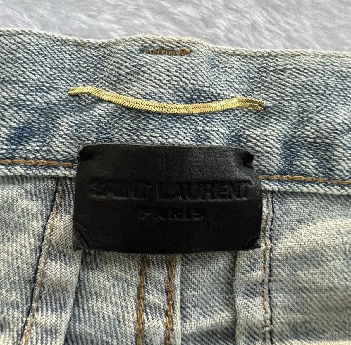 Saint Laurent Paris Hedi Slimane 2015 Crash Denim SAINT LAURENT Jeans nettspend Size US 27 - 7 Thumbnail