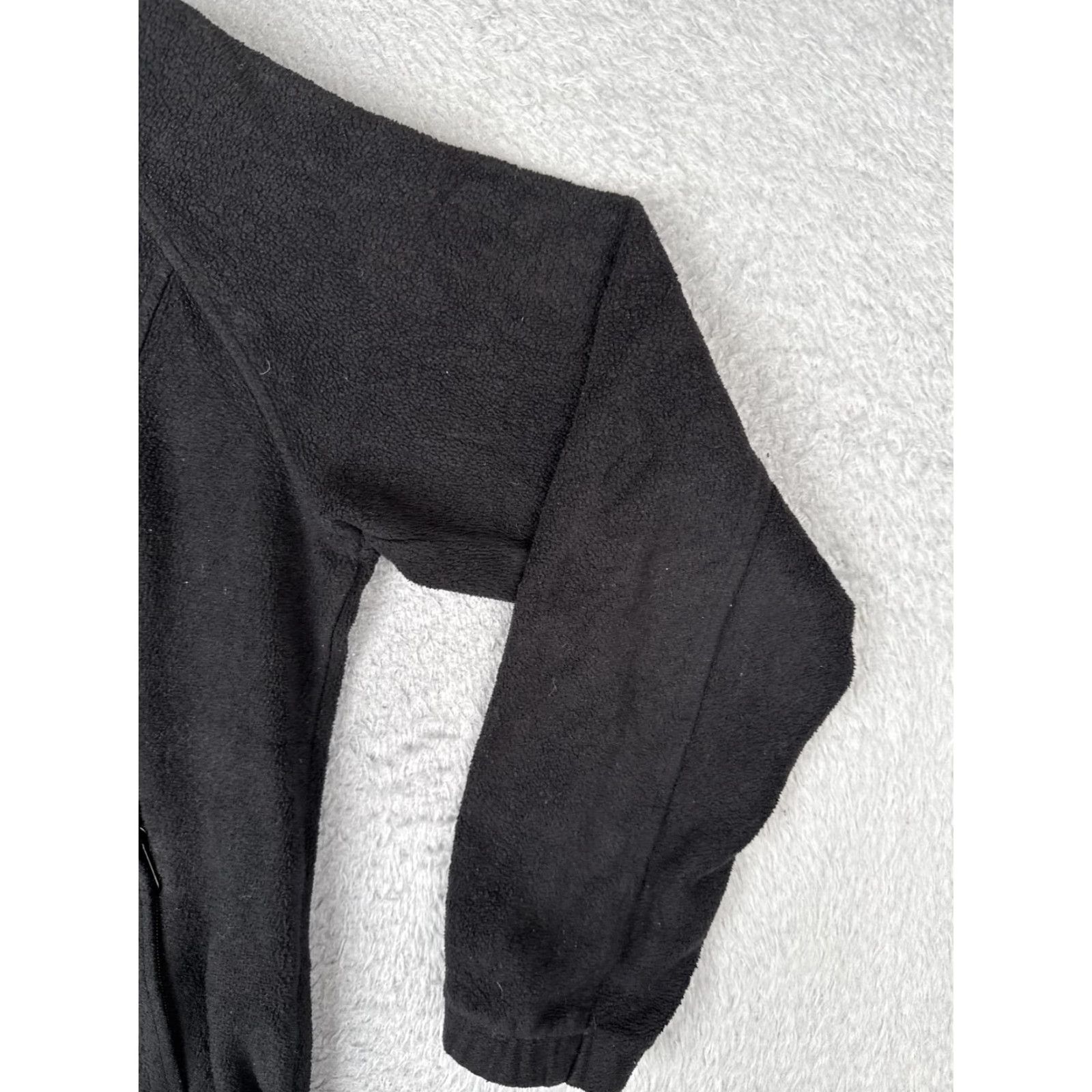 Vintage Columbia Jacket Womens Medium Black Fleece Hooded Full Zip Outdoor Hiking Hike Size M / US 6-8 / IT 42-44 - 2 Thumbnail