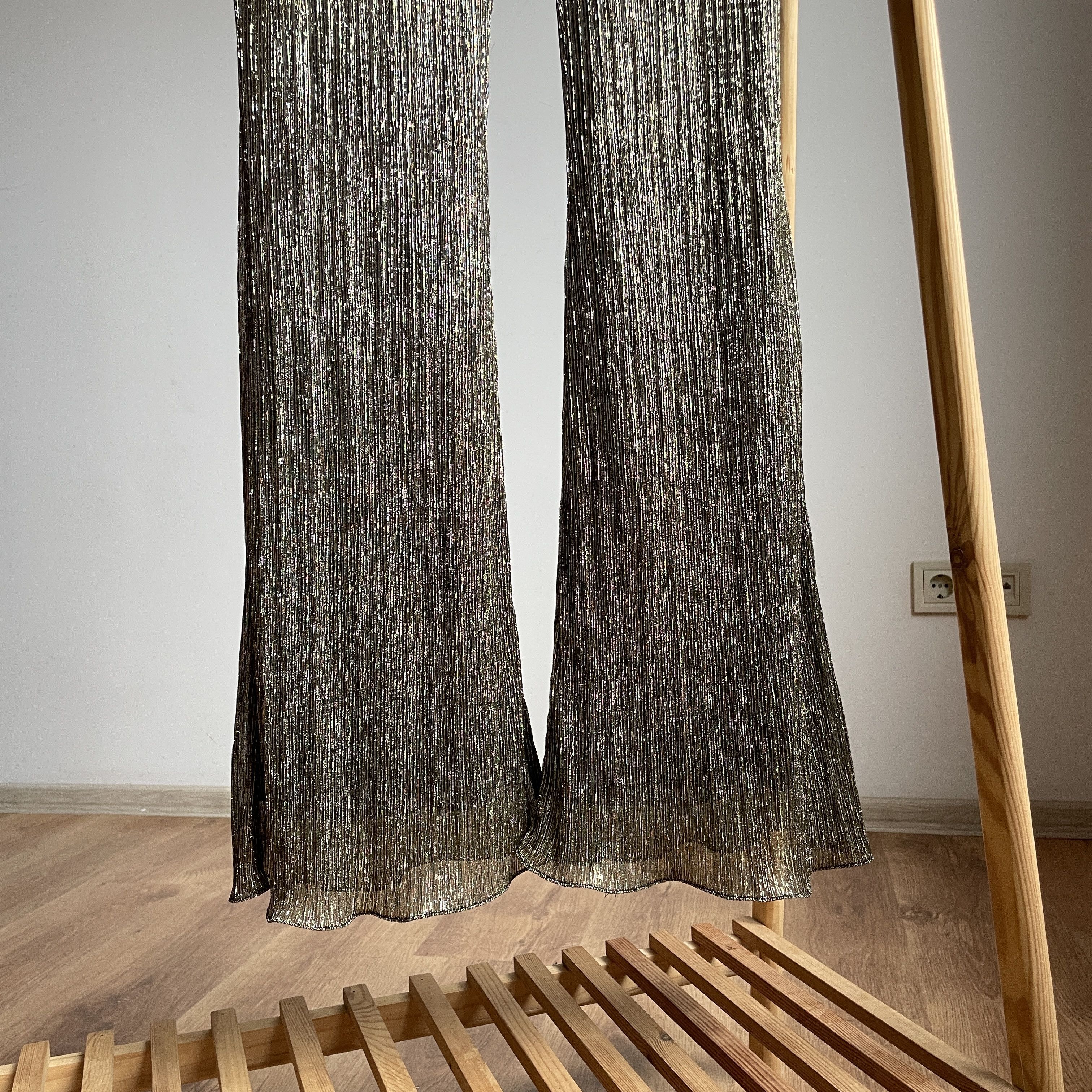 Peter Pilotto Peter Pilotto Metallic Pleated Two Piece Set Top & Pants Size M / US 6-8 / IT 42-44 - 9 Thumbnail