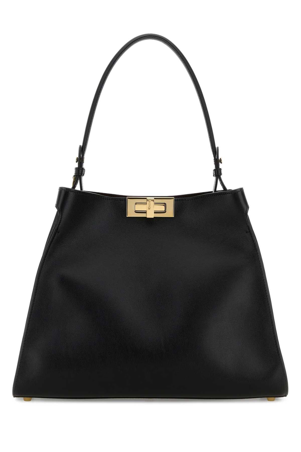Fendi Black Leather Medium Fendi Way Handbag Size ONE SIZE - 1 Thumbnail