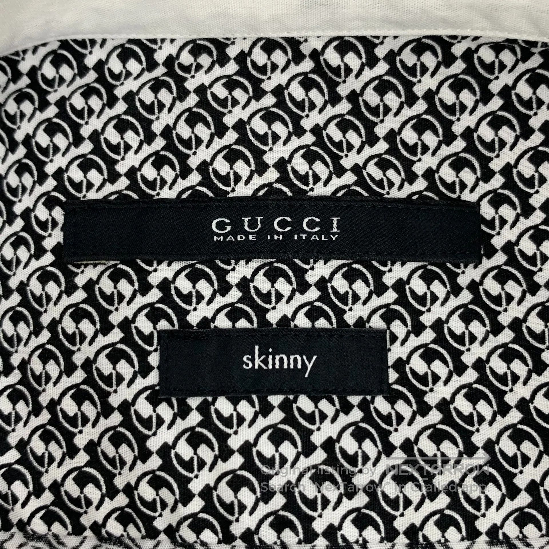 Gucci Guicci Size 41 Black and White Color Block Pattern Printed Size US S / EU 44-46 / 1 - 5 Thumbnail