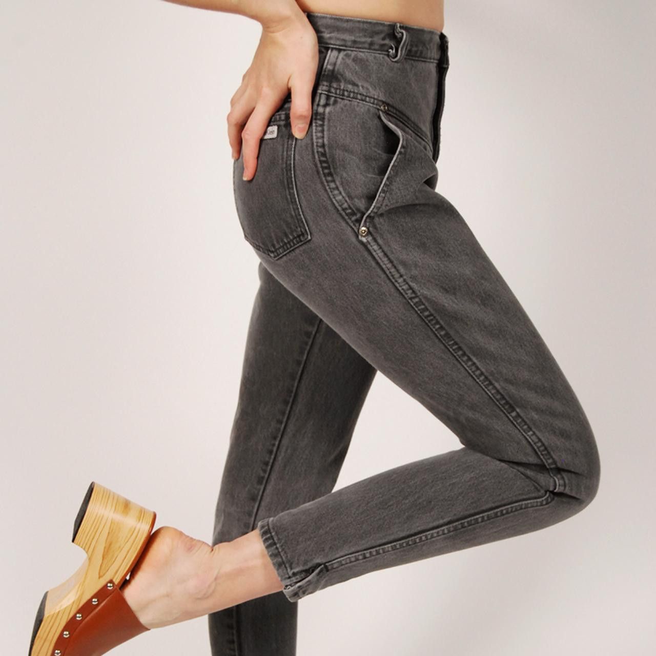 Calvin Klein 80s Grey Calvin Klein Jeans (24") skinny high-waisted slim Size 24" / US 00 / IT 34 - 5 Thumbnail