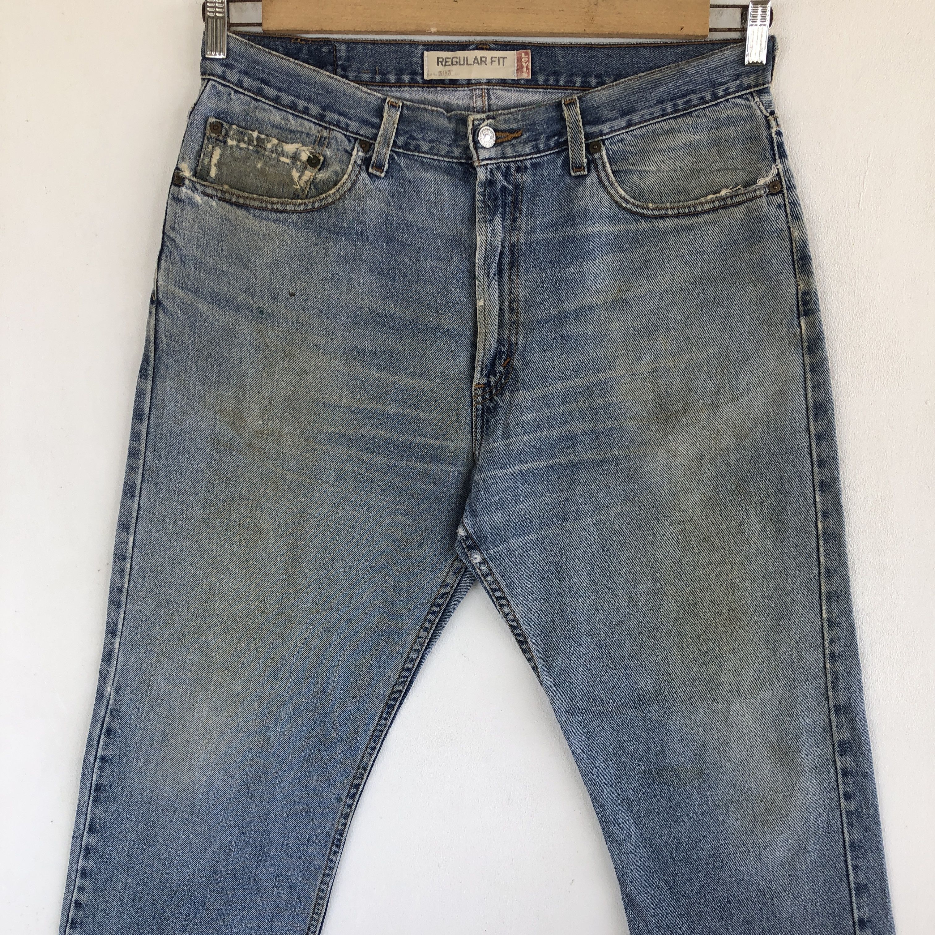 Levi's Vintage Levis Dirty Jeans Levi's 505 Faded Light Wash Denim Size US 34 / EU 50 - 3 Thumbnail