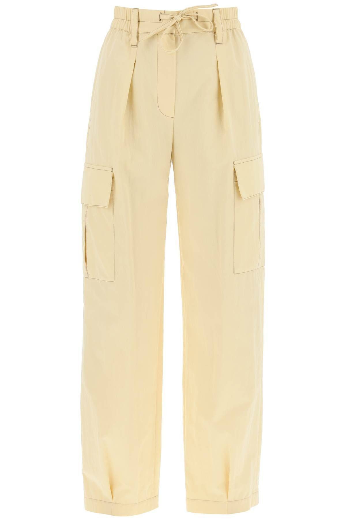 image of Brunello Cucinelli Gabardine Utility Pants With Pockets And Size Eu 38 For Women in Giallo