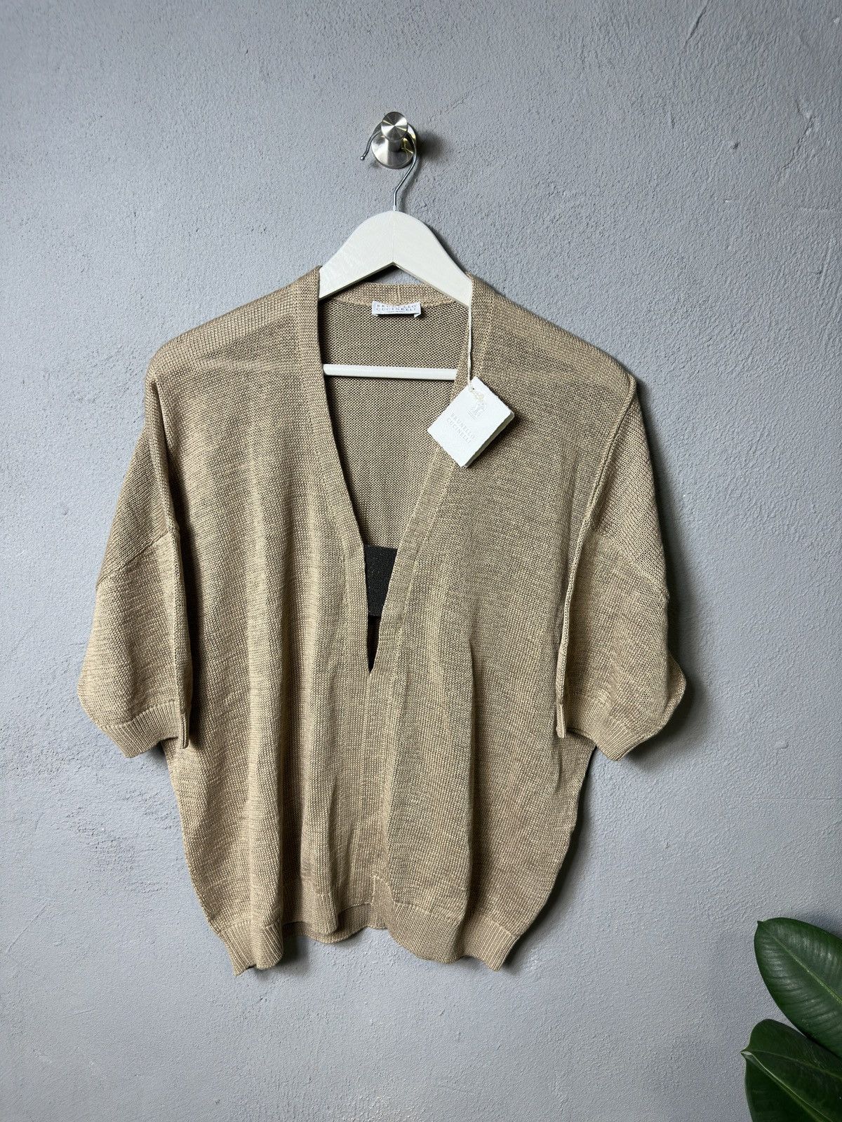 Brunello Cucinelli Brunello Cucinelli Knit Cotton Blouse Size L / US 10 / IT 46 - 1 Thumbnail