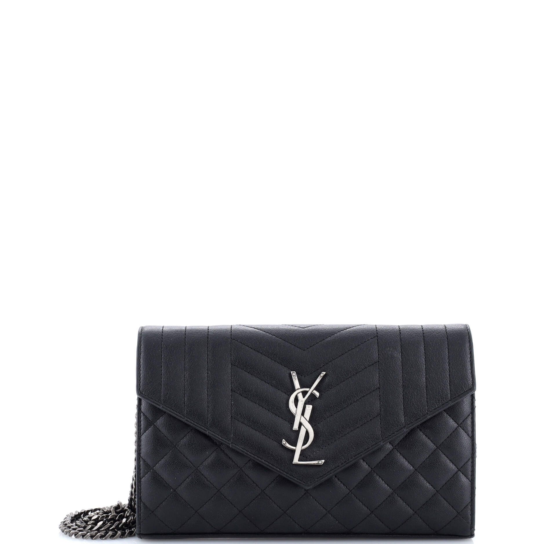 Saint Laurent Paris Classic Monogram Chain Wallet, Women's