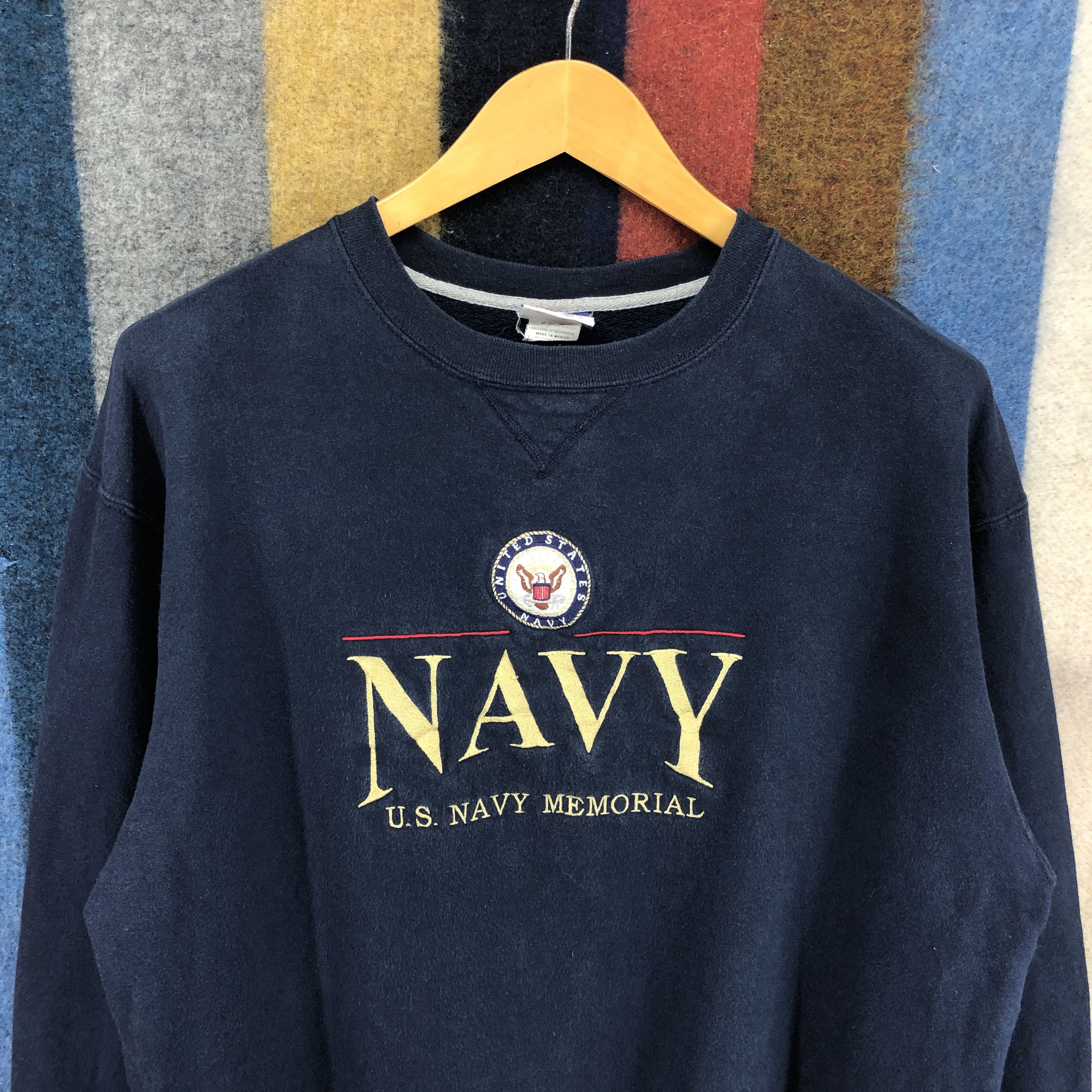 Champion Y2K Vintage U.S NAVY MEMORIAL Crew Neck Sweatshirt #0259/L Size US L / EU 52-54 / 3 - 2 Thumbnail