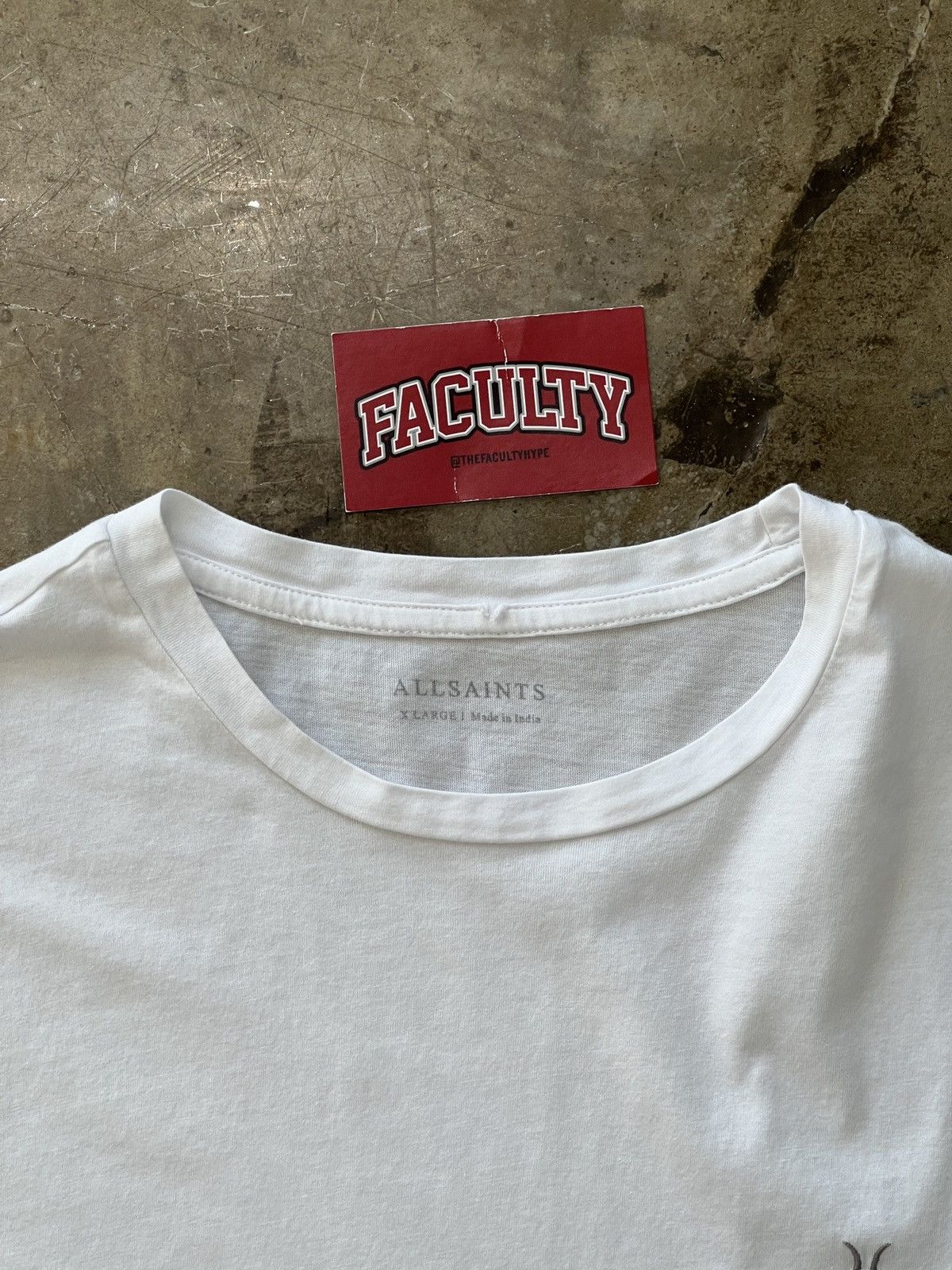 Allsaints Allsaints Embroidered Logo Tee XL Size US XL / EU 56 / 4 - 3 Thumbnail
