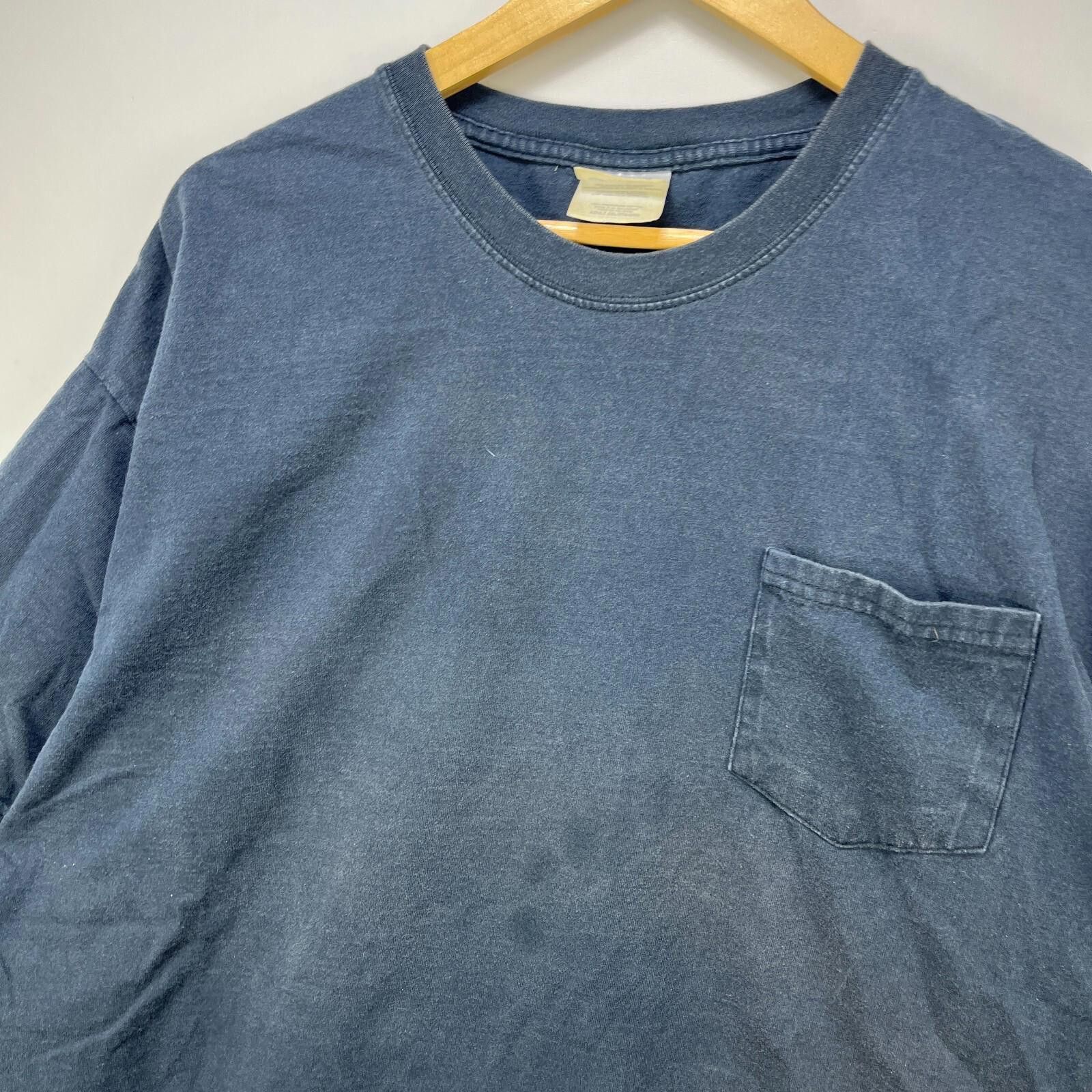 Vintage Vintage 90s Sun Faded Blank Black T-Shirt 2XL Size US XXL / EU 58 / 5 - 6 Thumbnail