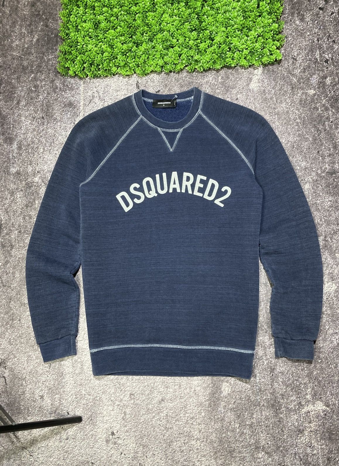 Dsquared2 DSQUARED2 Logo Sweatshirt Navy Blue Italy Terry Cloth Size S Size US S / EU 44-46 / 1 - 1 Thumbnail
