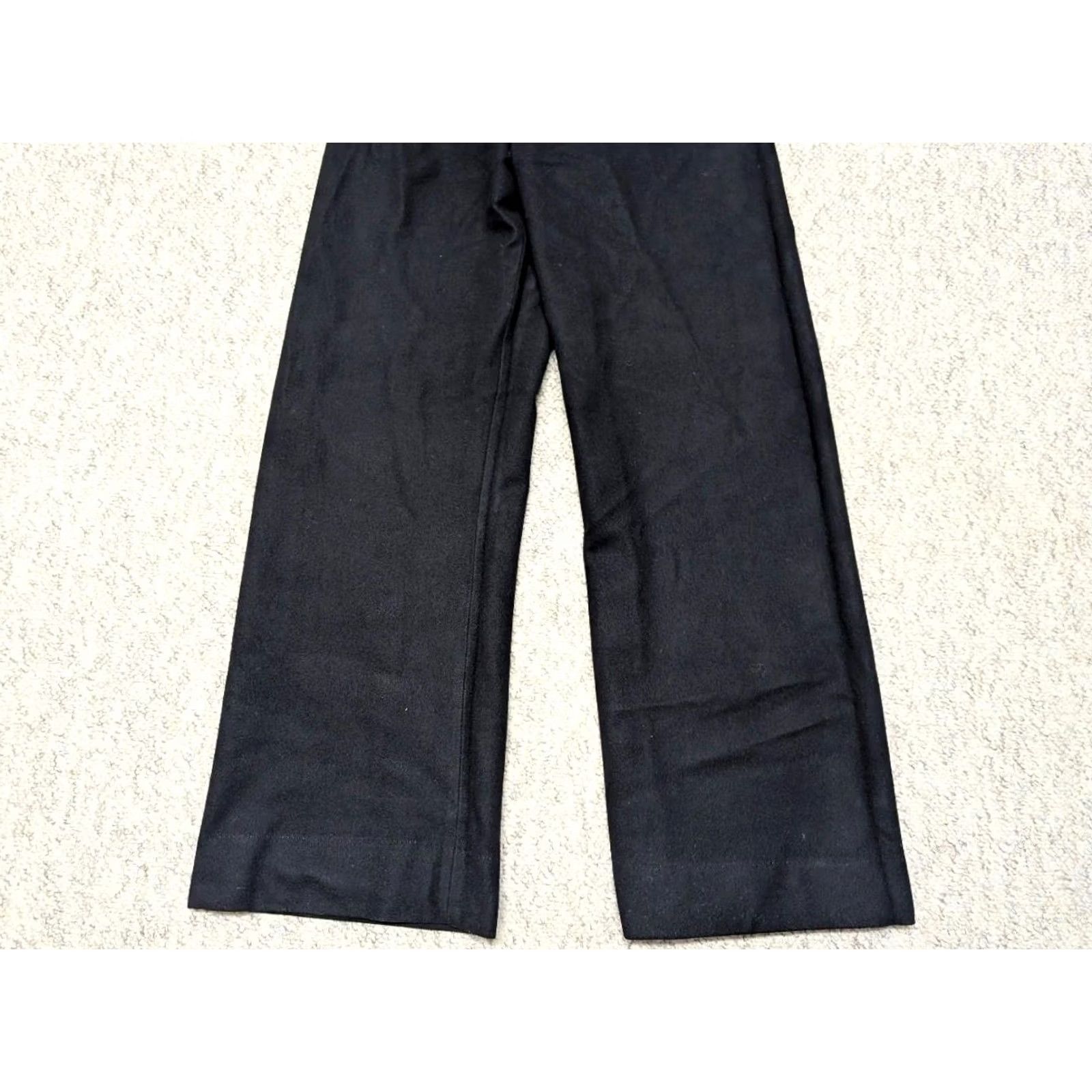 Bell VINTAGE USN SAILOR PANTS Navy Blue Wool Bell-Bottom 28x34 WWII Navy Mens Pants Size US 28 / EU 44 - 2 Thumbnail