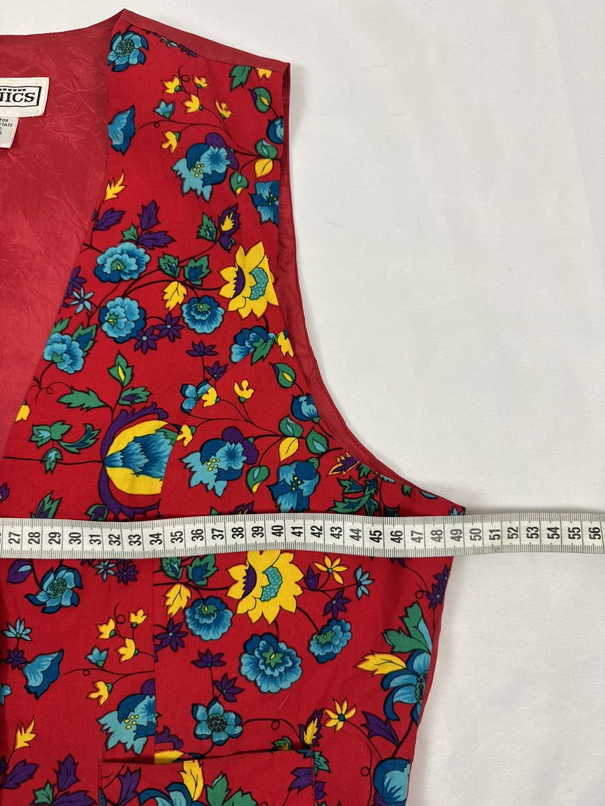 Other Vintage 80’s TECHNICS Floral Waistcoat - Vibrant Boho Style Size M / US 6-8 / IT 42-44 - 8 Thumbnail