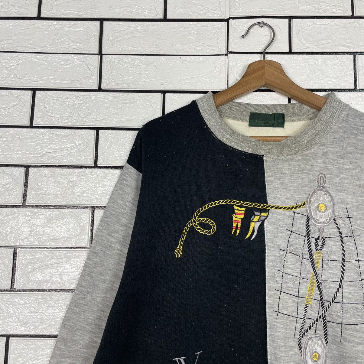 Japanese Brand Rudolf Valentino Two Tone Sweatshirt Size US M / EU 48-50 / 2 - 6 Thumbnail
