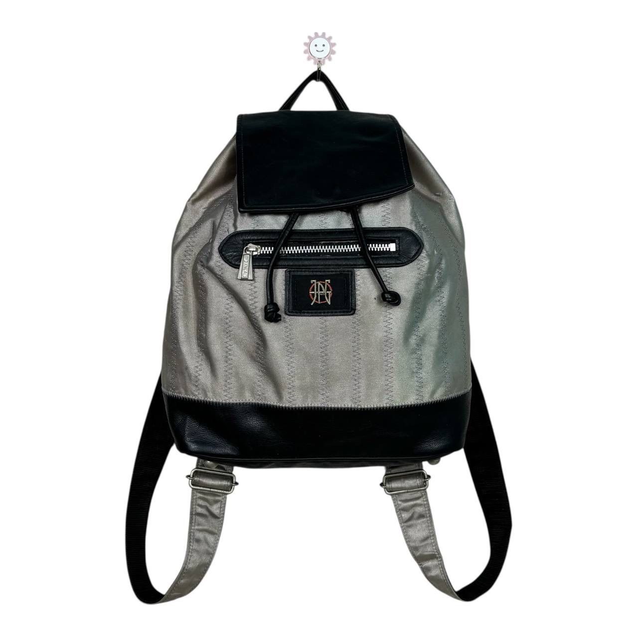 Vintage Jean Paul Gaultier JPG Logo Nylon Leather Backpack