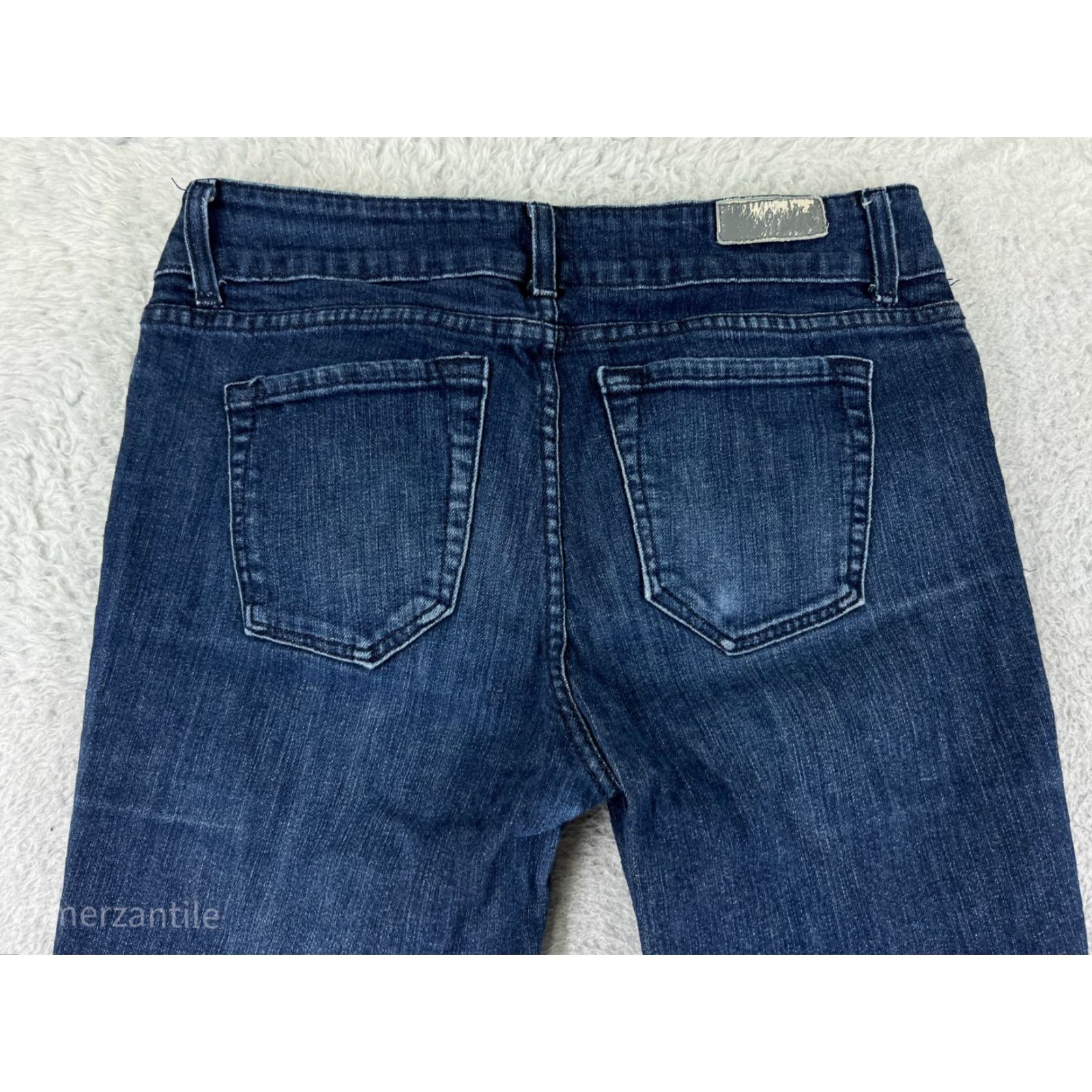 Vintage Tallwater Jeans Womens 8 Blue Denim Pitch Indigo Cotton Blend Flared USA Size 30" / US 8 / IT 44 - 4 Thumbnail