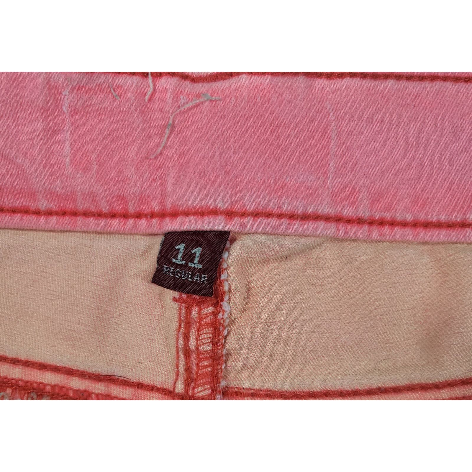 L.E.I. L.E.I. Pink Orange Hot Pants Style Shorts 11 Worn Look Size 33" - 4 Thumbnail