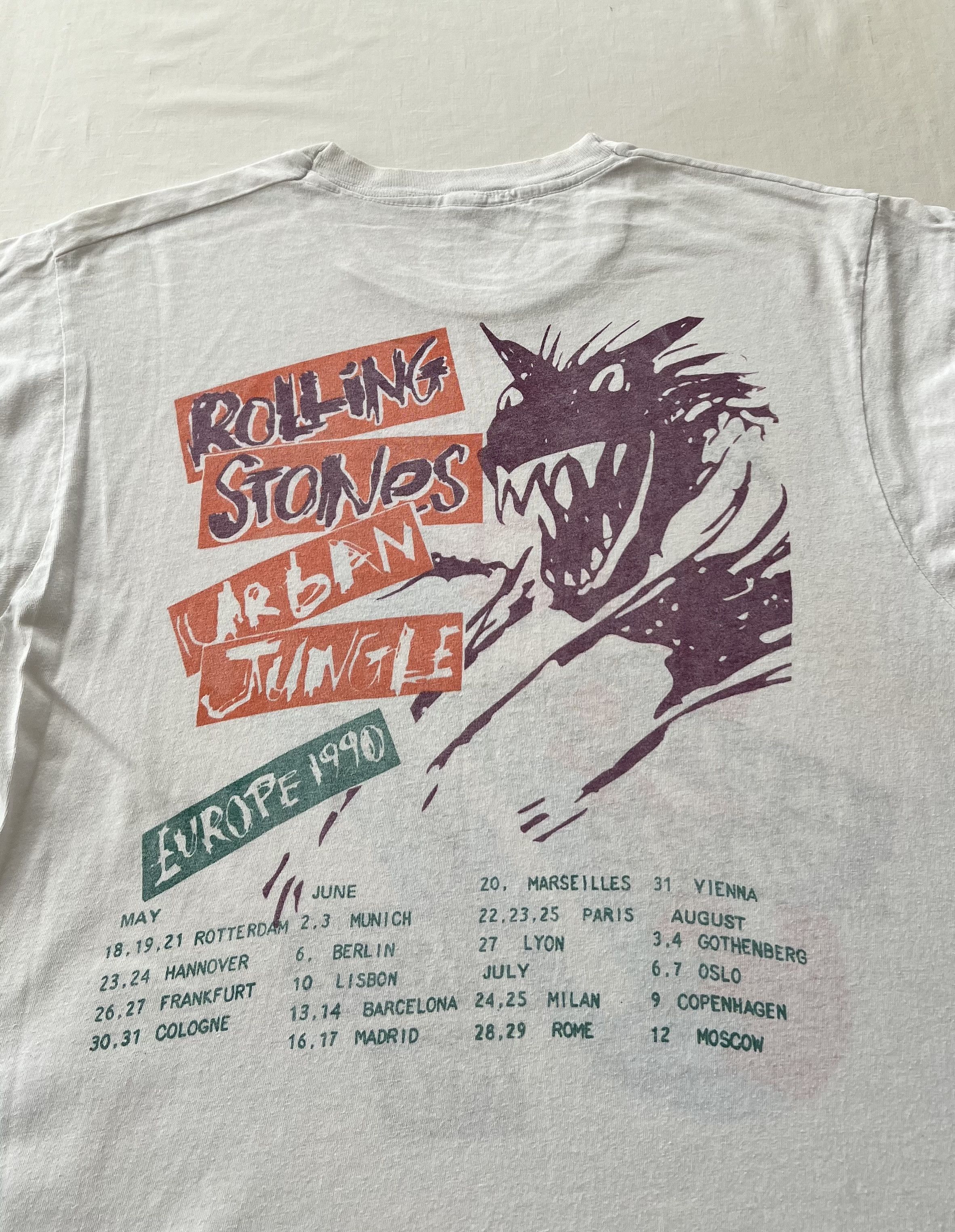 Band Tees Vintage 1990 The Rolling Stones Urban Jungle White T-shirt Size US M / EU 48-50 / 2 - 15 Thumbnail