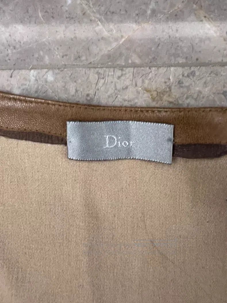 Dior Dior Lamb Leather Brown Caramel Short Sleeve Leather Short Size XS / US 0-2 / IT 36-38 - 5 Thumbnail