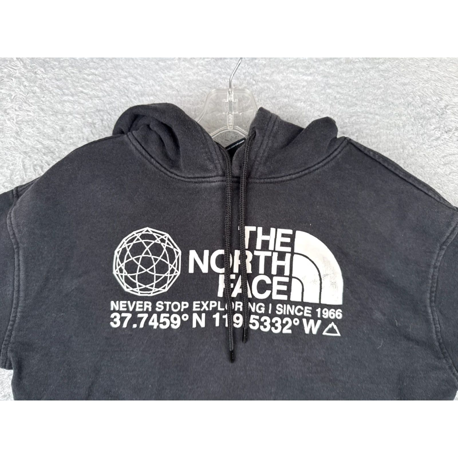 The North Face The North Face Hoodie Womens Small Black Crop Pullover Cotton Blend READ Size S / US 4 / IT 40 - 4 Thumbnail