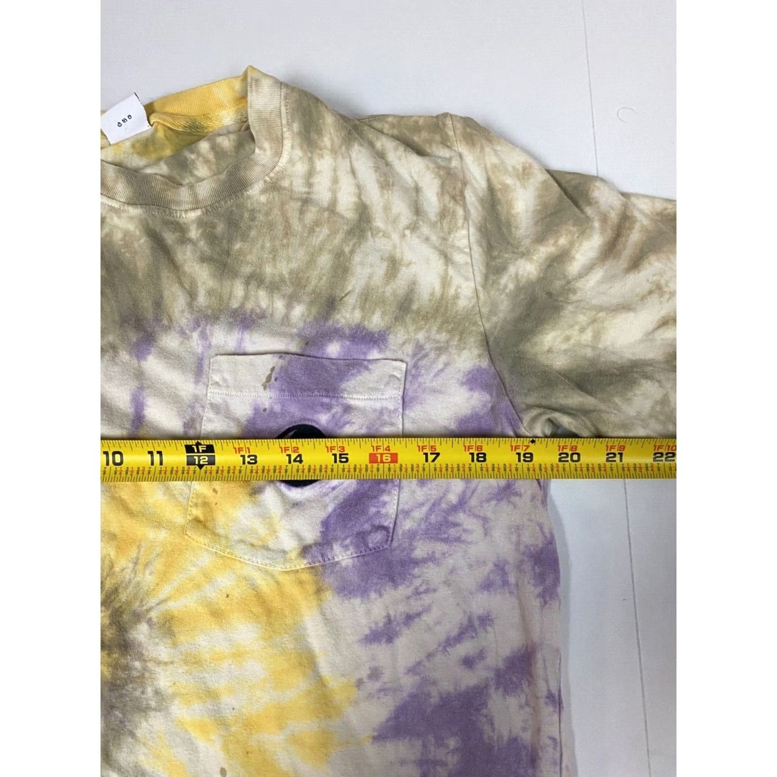 Urban Outfitters Urban Outfitters Mens T-Shirt M Tie Dye Chest Pocket Cotton Crew Neck Short Sleeve Multicolor 90s University Logo Pockets Breathable Regular Size US M / EU 48-50 / 2 - 6 Thumbnail
