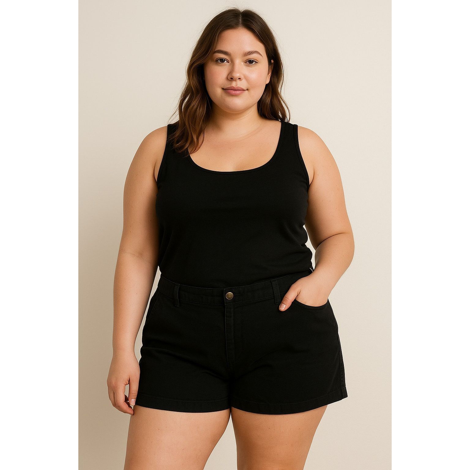 Old Navy Classic Black Casual Shorts Old Navy Women’s Size 18 Size 40" / US 18 - 1 Thumbnail