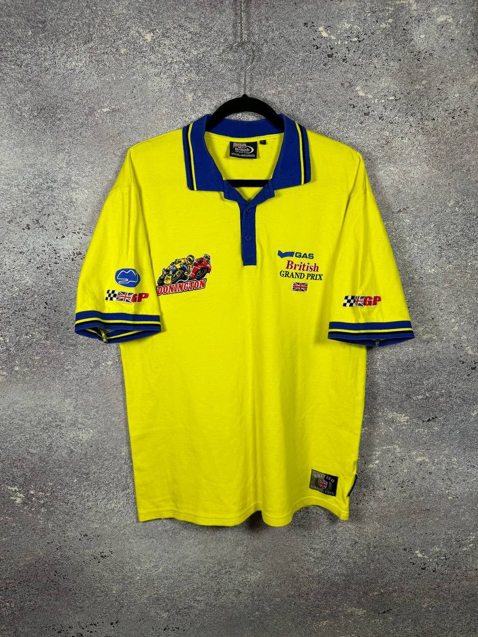 Vintage Vintage GAS British Grand Prix Donington Motorcycle Racing Size US L / EU 52-54 / 3 - 1 Thumbnail
