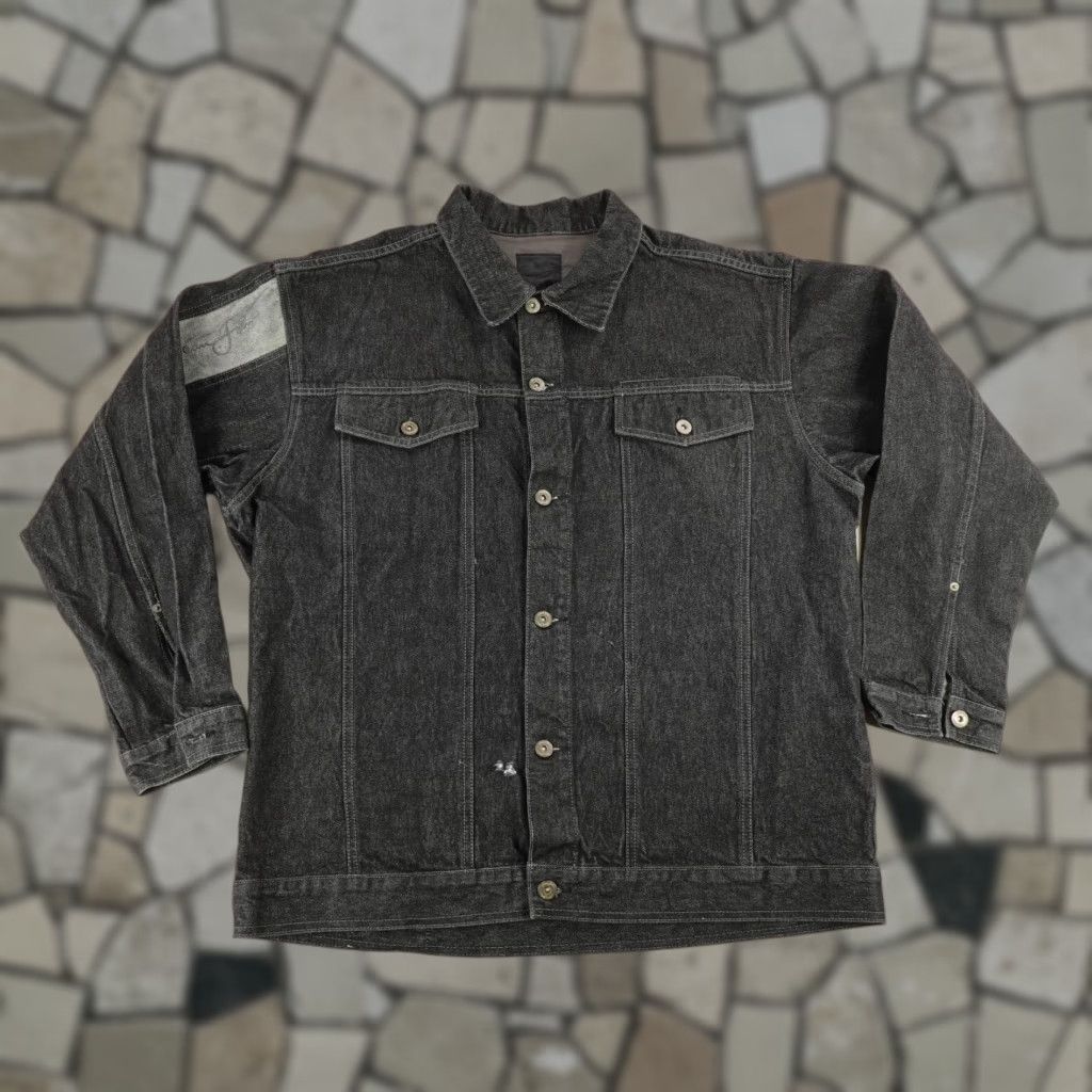 Sean John VINTAGE Sean John Jacket Mens XL Black Denim Jean Coat Button Up Hip Hop Y2K Size US 36 / EU 52 - 1 Thumbnail