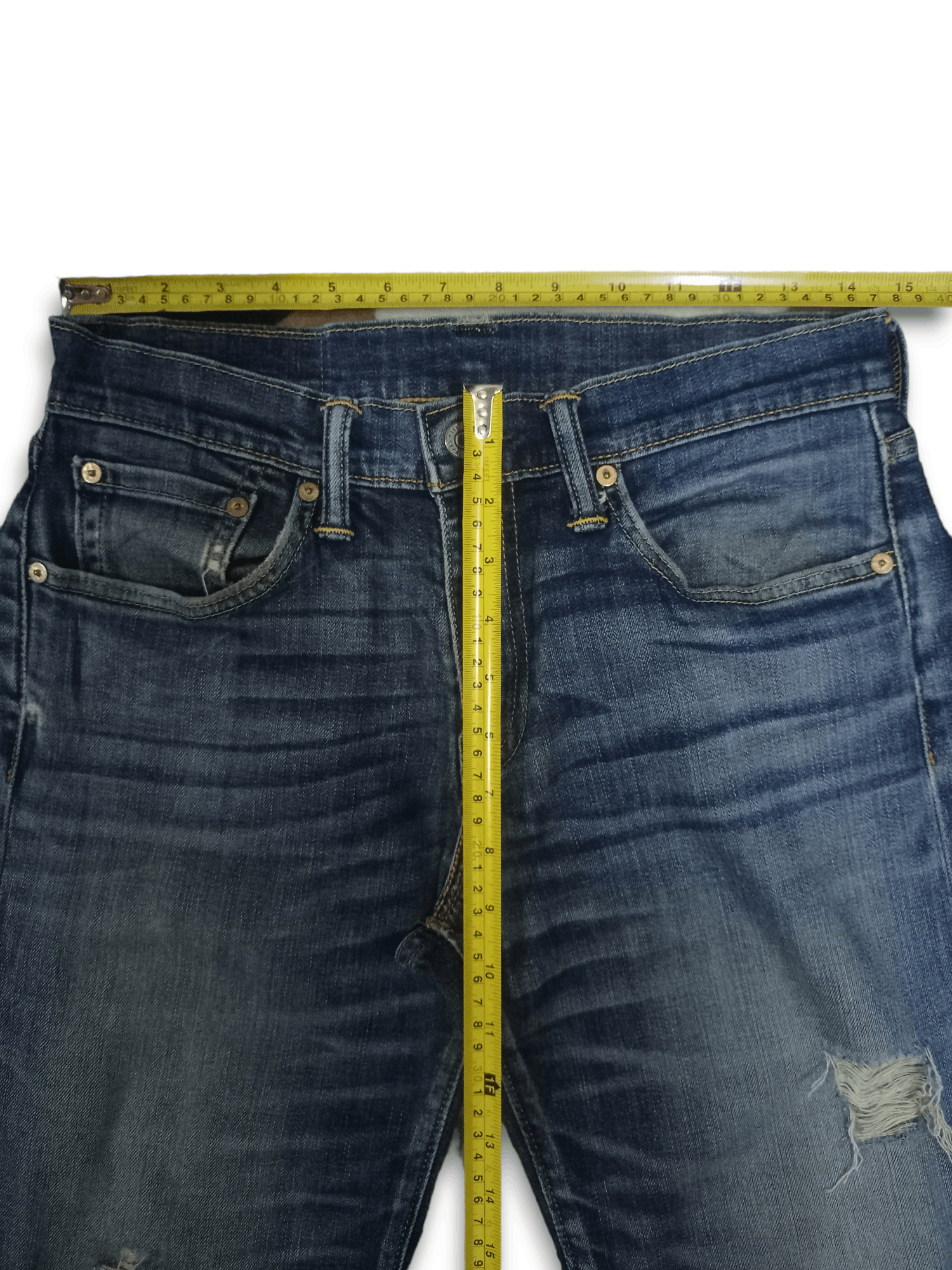 Levi's × Levi's Vintage Clothing Vintage Levis 511 Blue Wash Ripped Distressed Jeans 29x31 Size US 29 - 8 Thumbnail