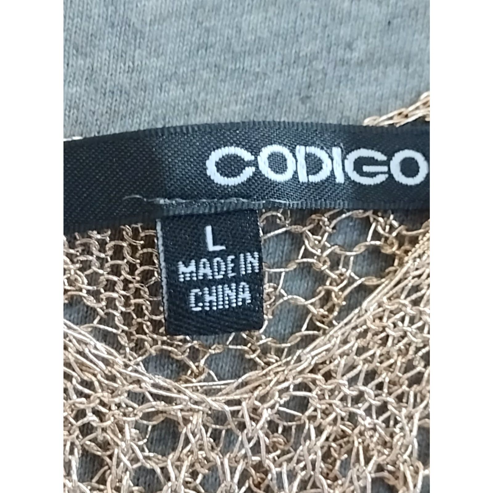 Vintage Codigo Crochet Short Knit Dress Rose Gold L Women Sleeveless V-Neck Size 36" / US 14 / IT 50 - 5 Thumbnail