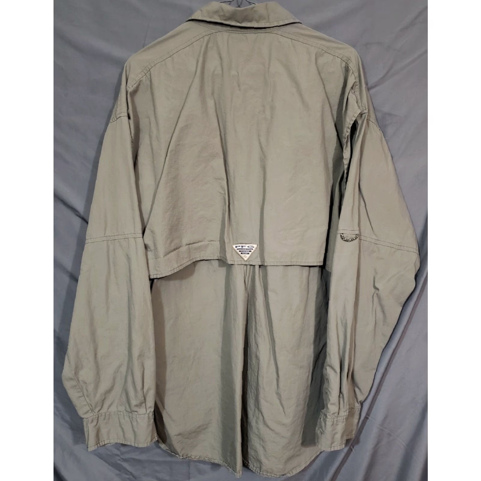 Vintage Columbia PFG Button Up Shirt Mens Large Beige Casual Fishing Outdoor Cotton Men Shirt Size US L / EU 52-54 / 3 - 3 Thumbnail