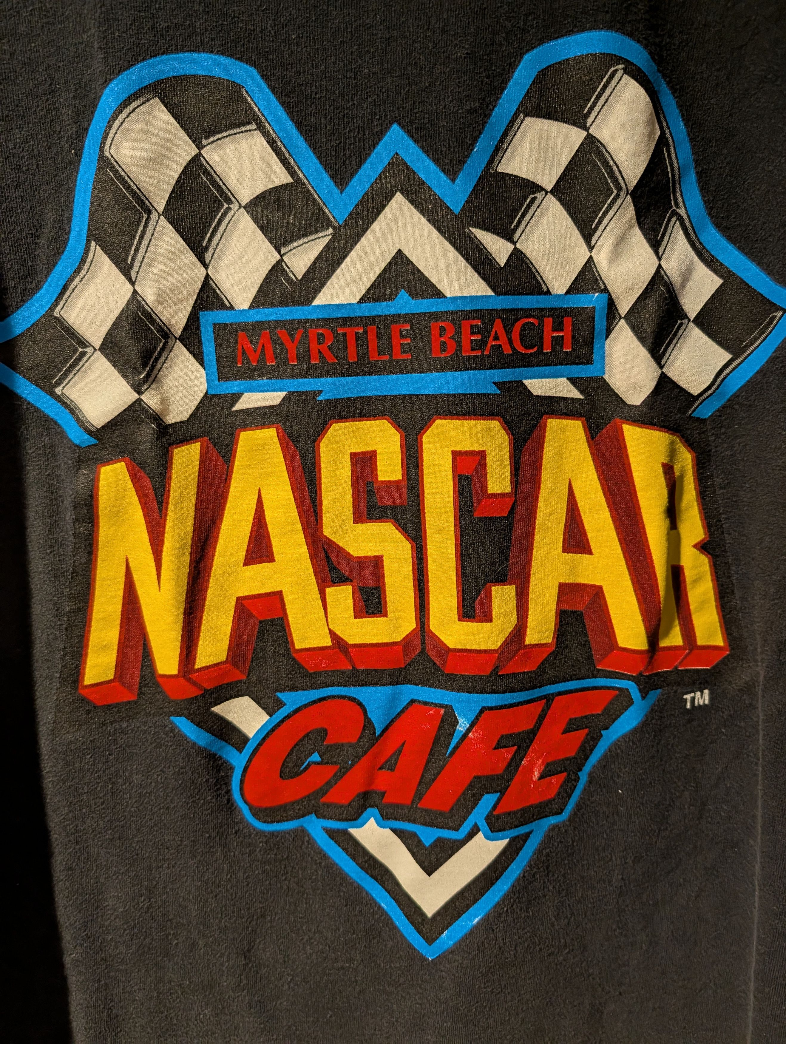 NASCAR Vintage 90s Nascar Myrtle Beach Cafe Logo X-Large T-Shirt Size US XL / EU 56 / 4 - 2 Thumbnail