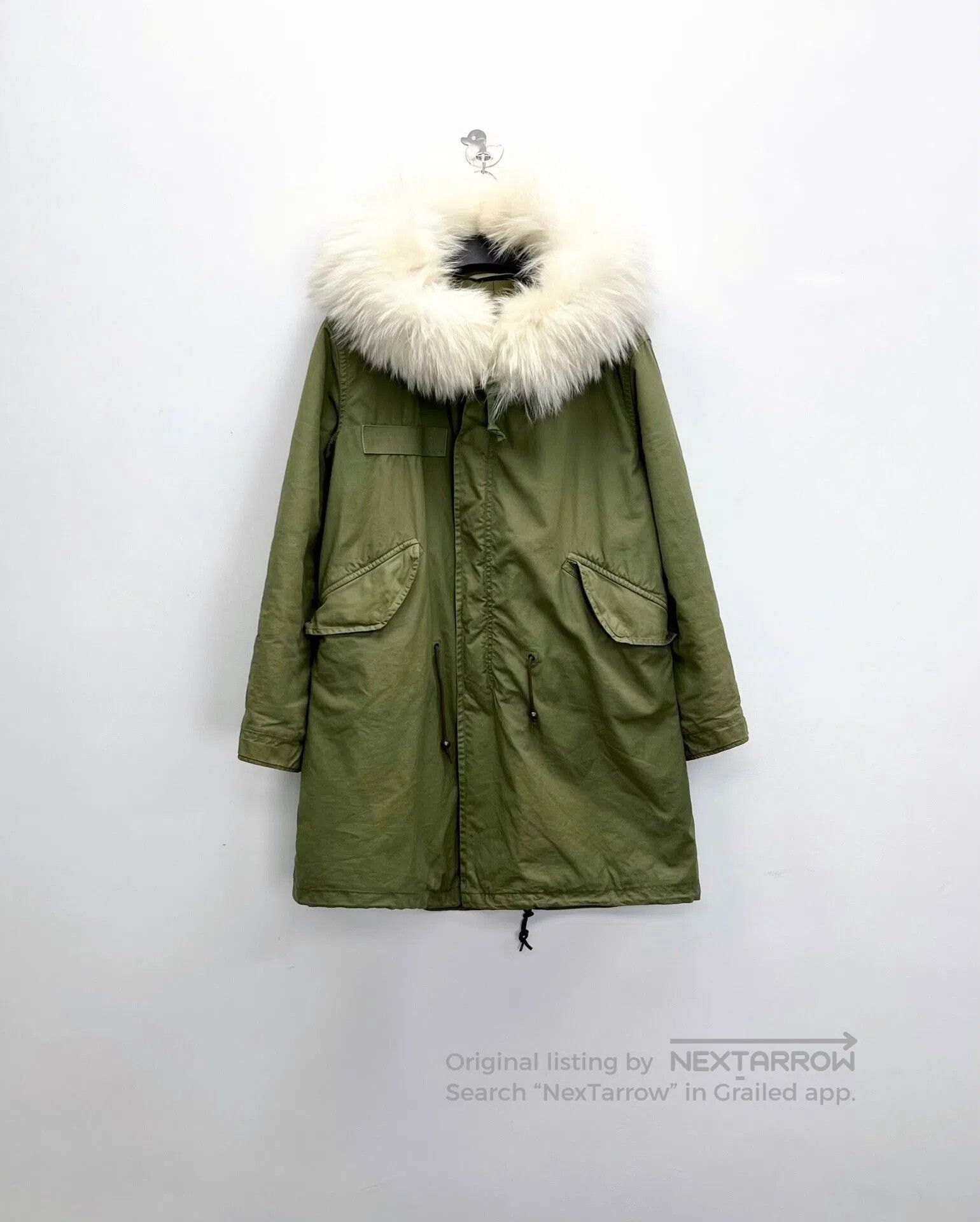 Other army green fur collar cotton jacket. Size S / US 4 / IT 40 - 1 Thumbnail