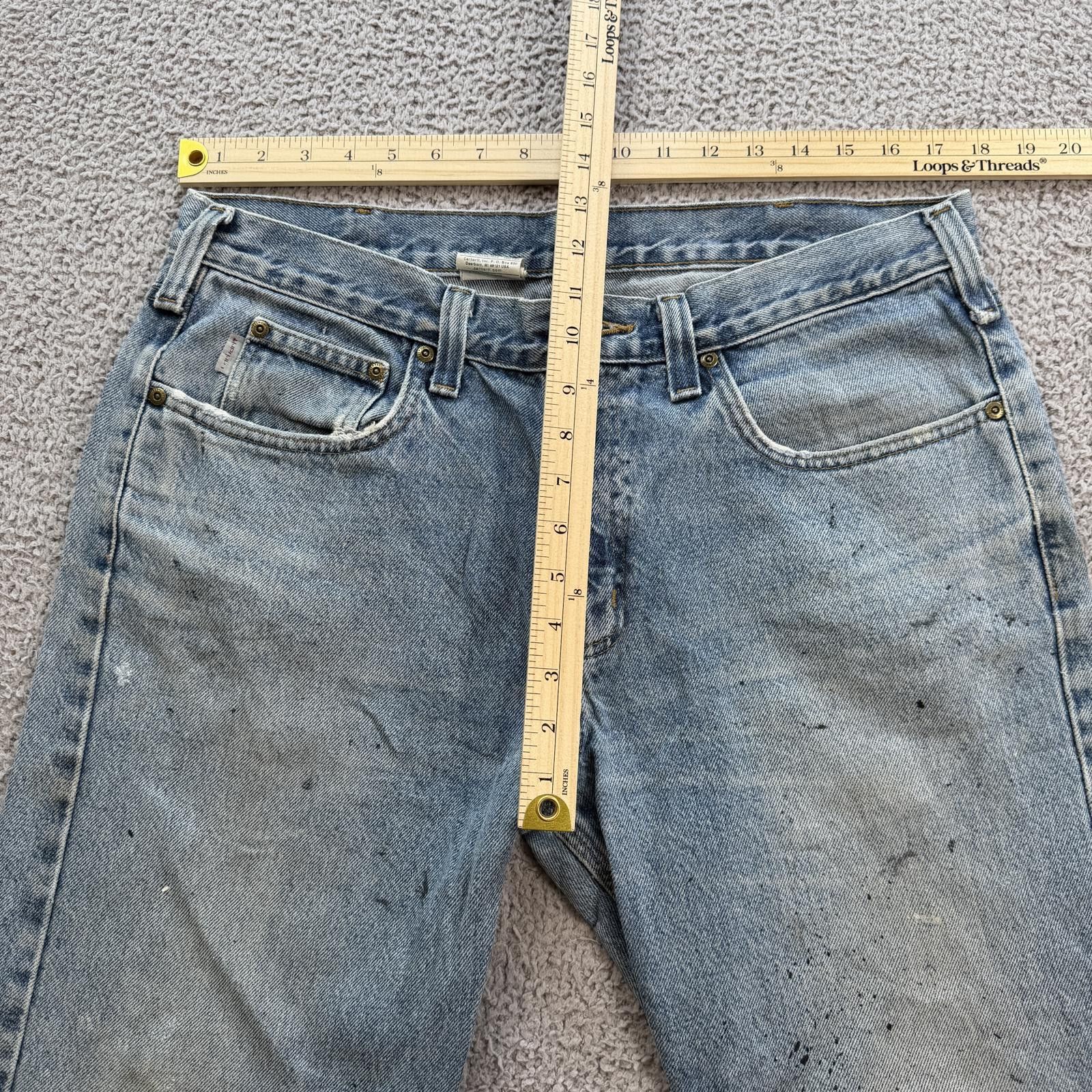 Carhartt Carhartt B480 DPS Distressed Workwear Jeans 35x30 Faded Size US 35 - 3 Thumbnail