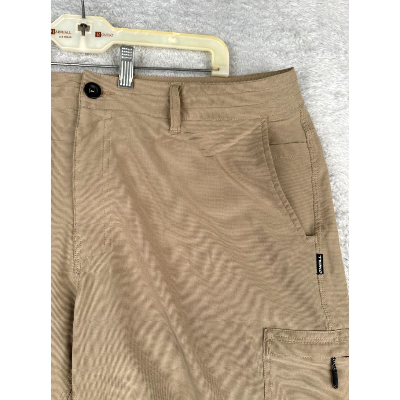 O'Neill ONeill Shorts Men 38 Beige Cargo Regular Fit Polyester Cotton Blend 38x9 Casual Beach Spring Summer 2000s Mens Size US 38 / EU 54 - 5 Thumbnail