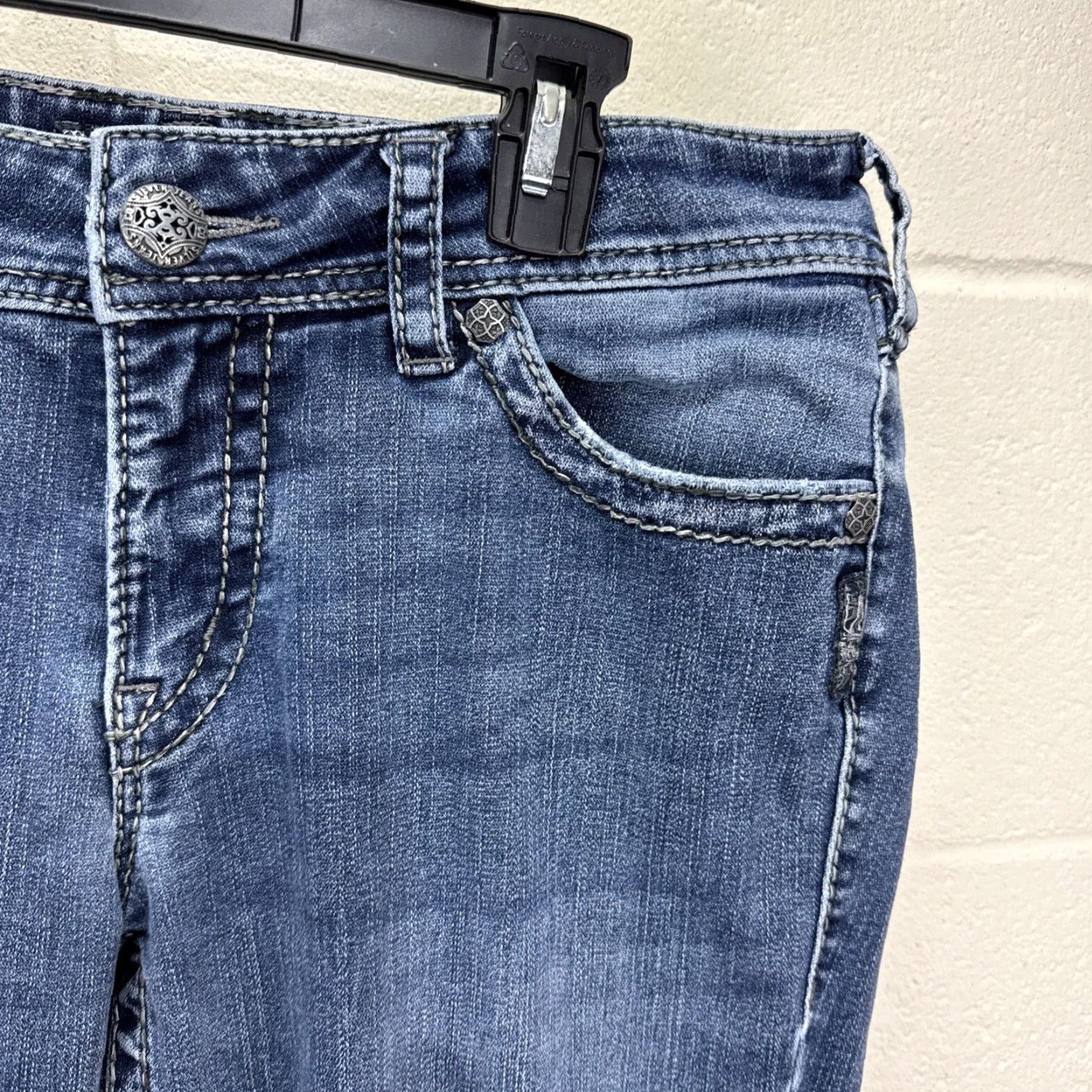 Vintage VINTAGE Silver Suki Surplus Women’s Bootcut Jeans 30x30 Blue Denim Stretch Spring Fall Winter Summer Women's Size 30" / US 8 / IT 44 - 4 Thumbnail