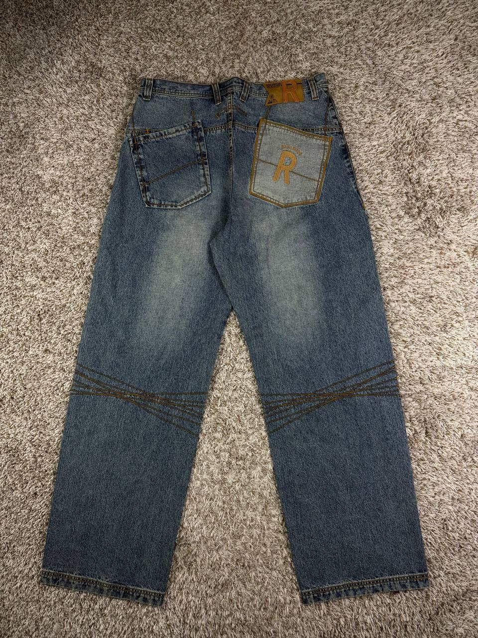 Rocawear Rocawear Y2K Baggy Jeans Hip Hop Panel Seam Patched Faded Size US 36 / EU 52 - 1 Thumbnail