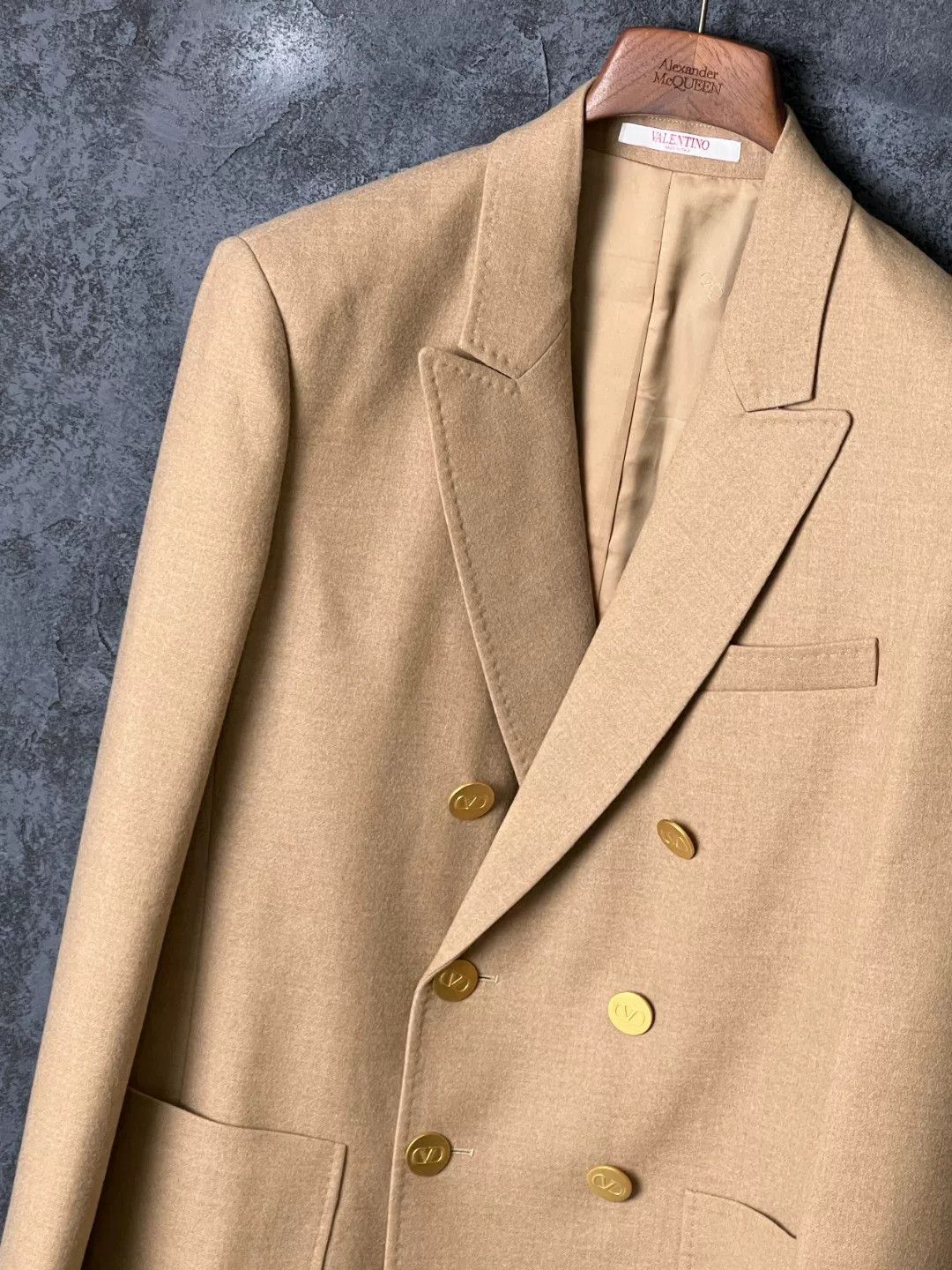 Valentino Valentino Khaki Wool Casual Suit Jacket Size US M / EU 48-50 / 2 - 5 Thumbnail