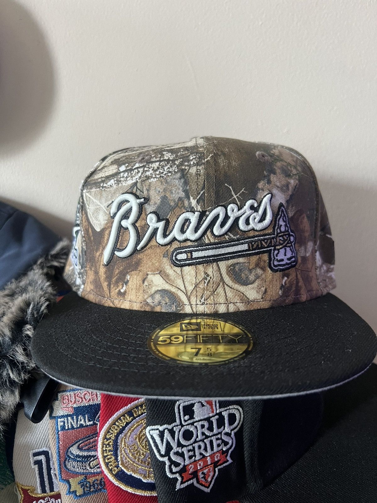 image of Myfitteds Exclusive Atlanta Braves Reeltree Sz. 7 5/8 in Realtree, Men's